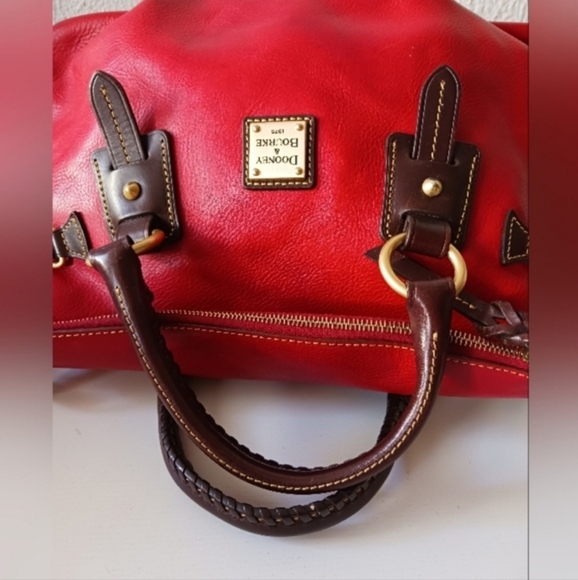 Dooney &  Bourke Stanwich red Pebbled grain leather satchel bag - Picture 5 of 13